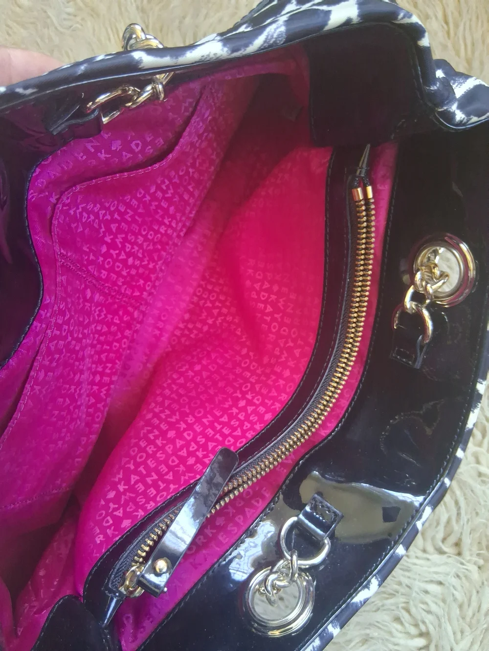 kate spade secure black tone
